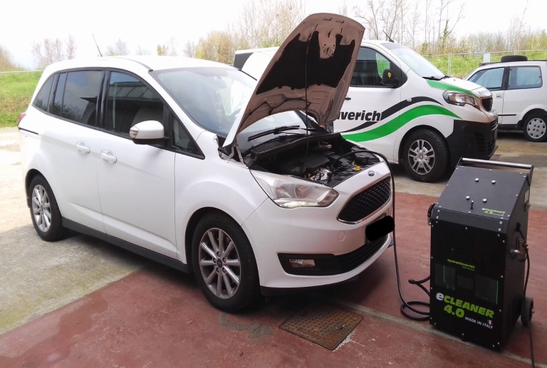 Pulizia Filtro Anti Particolato Ford C-Max con Hydromaverich Ecleaner 