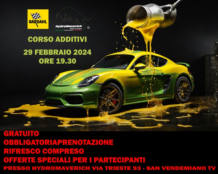 Corso gratuito sugli additivi carburante di Bardahl in collaborazione con Hydromaverich